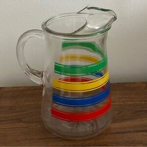 Libbey Striped Fiesta Pitcher